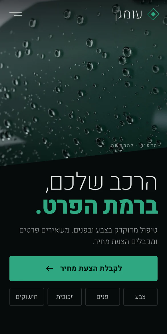 אותו קונספט בגרסת הנייד: דיטיילינג לרכב